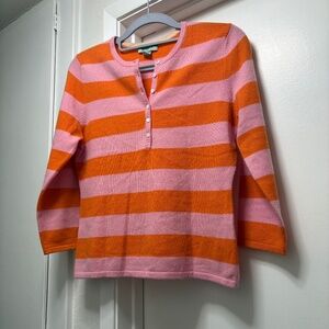 Geneva 100% cashmere striped sweater - size small